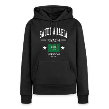 Saudi Arabien - Frauen Premium Bio Hoodie - Schwarz - Vorne - Julia (174cm)