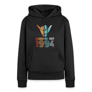 LEGENDARY SINCE 1994 LEGEND 27TH BIRTHDAY GIFT - Women’s Premium Organic Hoodie - black - Front - Julia (174cm)