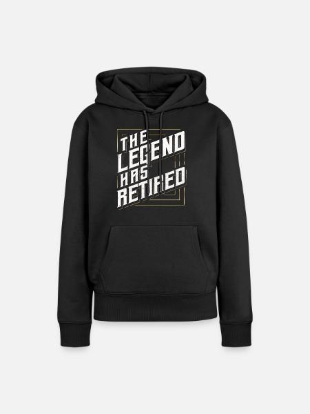 Rente - Frauen Premium Bio Hoodie - Schwarz