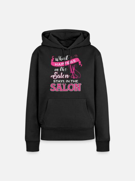Friseur - Frauen Premium Bio Hoodie - Schwarz