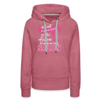 hair stylist - Women’s Premium Organic Hoodie - mauve - Front - Isabella (175cm)
