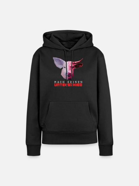 vegan - Frauen Premium Bio Hoodie - Schwarz