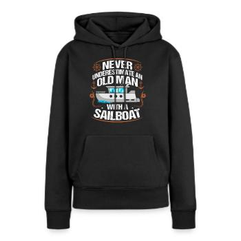 Schiffe - Frauen Premium Bio Hoodie - Schwarz - Vorne - Julia (174cm)
