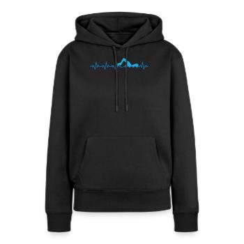 schwimmen - Frauen Premium Bio Hoodie - Schwarz - Vorne - Julia (174cm)