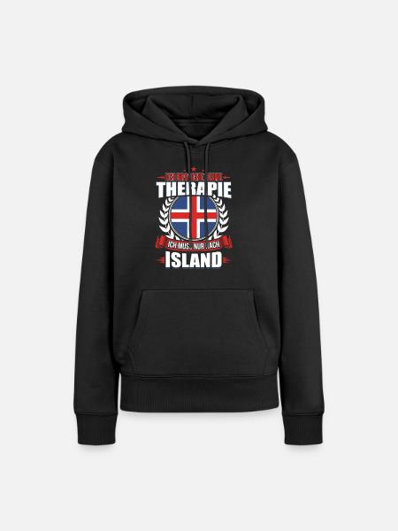 Island - Frauen Premium Bio Hoodie - Schwarz