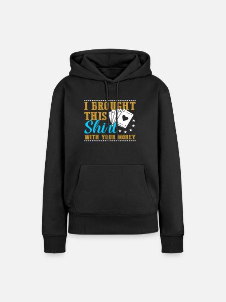 Poker Pokern Geschenk - Frauen Premium Bio Hoodie - Schwarz