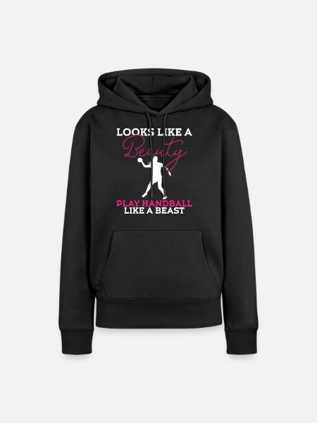 handbal - Vrouwen Premium Bio hoodie - zwart