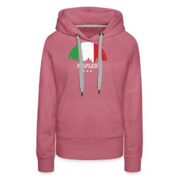 Neapel Italien - Frauen Premium Bio Hoodie - Malve - Vorne - Isabella (175cm)