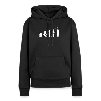 arbitre - Sweat à capuche Premium bio Femme - noir - Devant - Julia (174cm)