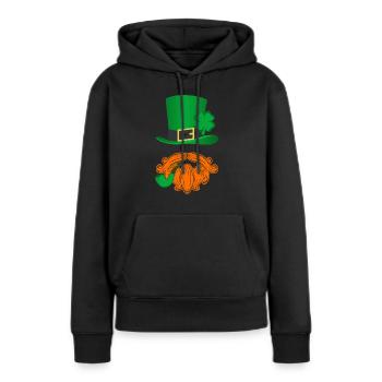 Irlande - Sweat à capuche Premium bio Femme - noir - Devant - Julia (174cm)