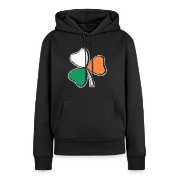 Irlande - Sweat à capuche Premium bio Femme - noir - Devant - Julia (174cm)
