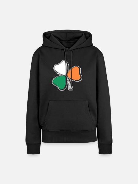 Irland - Frauen Premium Bio Hoodie - Schwarz