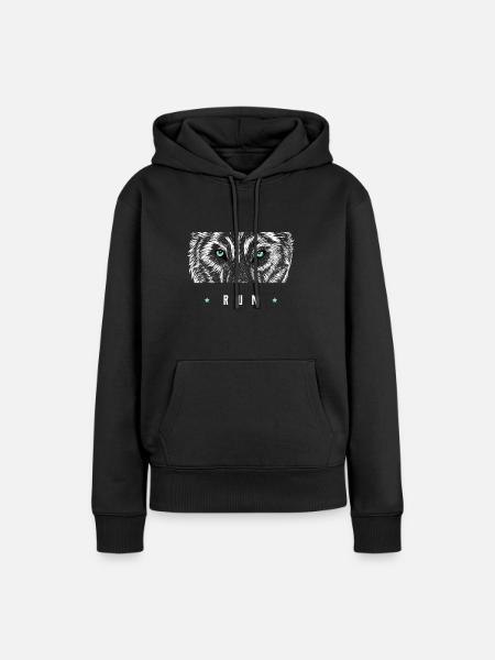 Wolf Wlfe Wolfsrudel Geschenk - Frauen Premium Bio Hoodie - Schwarz