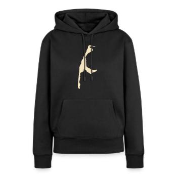 Sylt - Sweat à capuche Premium bio Femme - noir - Devant - Julia (174cm)