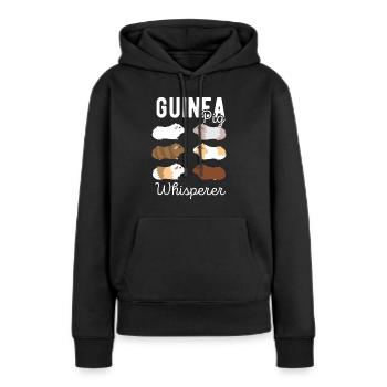 Cochon d'Inde - Sweat à capuche Premium bio Femme - noir - Devant - Julia (174cm)