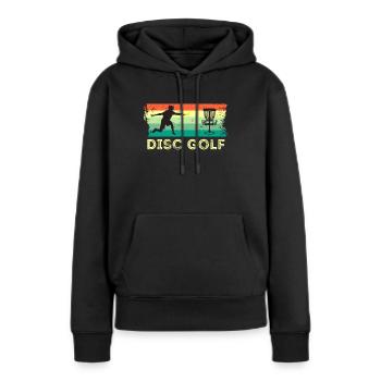 Frisbee - Frauen Premium Bio Hoodie - Schwarz - Vorne - Julia (174cm)