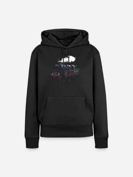 Züge - Dame Premium hoodie, økologisk bomuld - sort