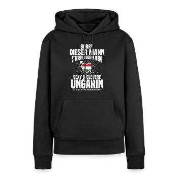 Ungarn Ungarn Geschenk Ungarn Geschenk Ungarn Lieb - Frauen Premium Bio Hoodie - Schwarz - Vorne - Julia (174cm)