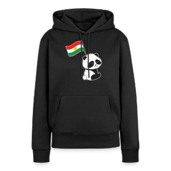 Kurdistan Kurdistan Kurdistan Kurdista Drôle - Sweat à capuche Premium bio Femme - noir - Devant - Julia (174cm)