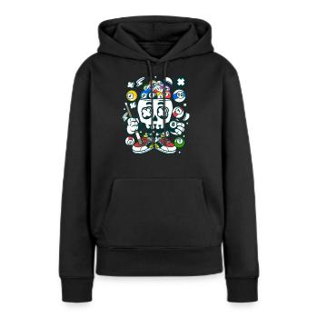 Billard - Frauen Premium Bio Hoodie - Schwarz - Vorne - Julia (174cm)