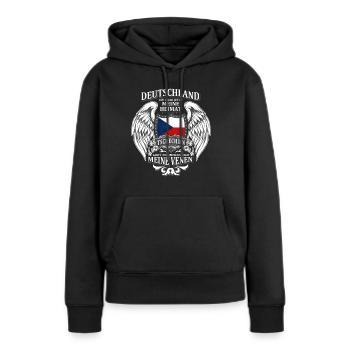 Tschechien - Frauen Premium Bio Hoodie - Schwarz - Vorne - Julia (174cm)