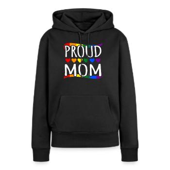 Lgbt - Sweat à capuche Premium bio Femme - noir - Devant - Julia (174cm)
