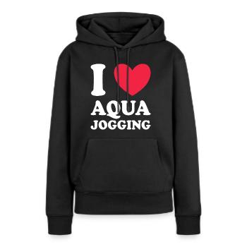Sport Aqua jogging J'adore L'Aqua jogging - Sweat à capuche Premium bio Femme - noir - Devant - Julia (174cm)