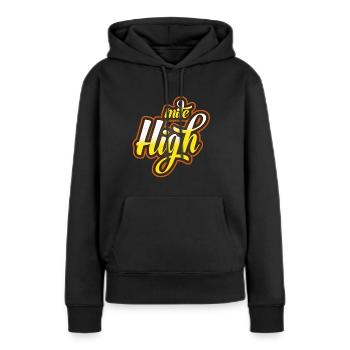 Kanabis mile high - Frauen Premium Bio Hoodie - Schwarz - Vorne - Julia (174cm)