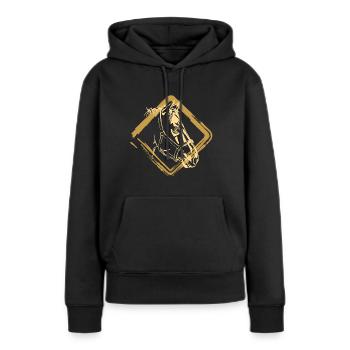 Horse Horses Gold - Women’s Premium Organic Hoodie - black - Front - Julia (174cm)