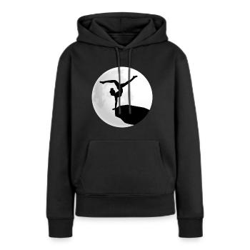 turnen turnerin turnt - Frauen Premium Bio Hoodie - Schwarz - Vorne - Julia (174cm)