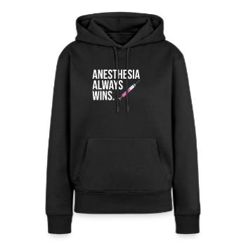 Infirmière d'anesthésie citation drôle de CRNA - Sweat à capuche Premium bio Femme - noir - Devant - Julia (174cm)