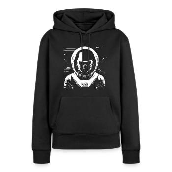 Space Vektor - Frauen Premium Bio Hoodie - Schwarz - Vorne - Julia (174cm)