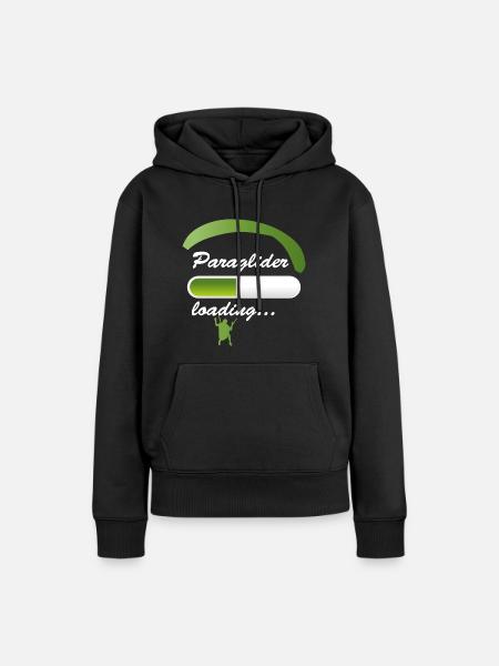 Paraglider Loading - Frauen Premium Bio Hoodie - Schwarz