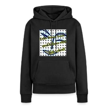 Lebe deinen Traum und träume nicht dein Leben!! - Frauen Premium Bio Hoodie - Schwarz - Vorne - Julia (174cm)