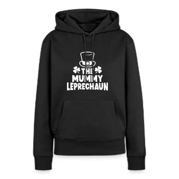 Der Mumien-Kobold - Frauen Premium Bio Hoodie - Schwarz - Vorne - Julia (174cm)
