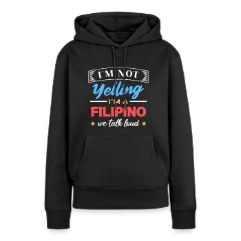 Lustiger sprechender Witz für philippinische - Frauen Premium Bio Hoodie - Schwarz - Vorne - Julia (174cm)