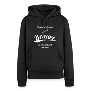 Brauer - Frauen Premium Bio Hoodie - Schwarz - Vorne - Julia (174cm)