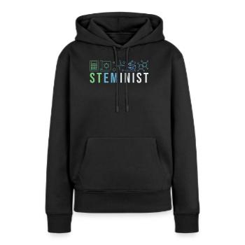 Steminist Mathe Technologie, Technologe Forschung - Frauen Premium Bio Hoodie - Schwarz - Vorne - Julia (174cm)