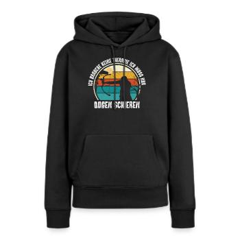 Bogenschießen, Archery, Langbogen, Compound - Frauen Premium Bio Hoodie - Schwarz - Vorne - Julia (174cm)