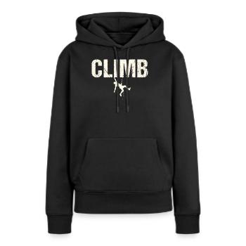 Klettern, Klettern, Klettern - Frauen Premium Bio Hoodie - Schwarz - Vorne - Julia (174cm)