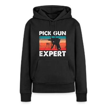Conception de serrure de service de déverrouillage expert en serrure - Sweat à capuche Premium bio Femme - noir - Devant - Julia (174cm)