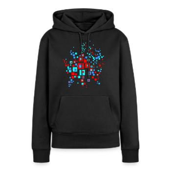 graphique - Sweat à capuche Premium bio Femme - noir - Devant - Julia (174cm)