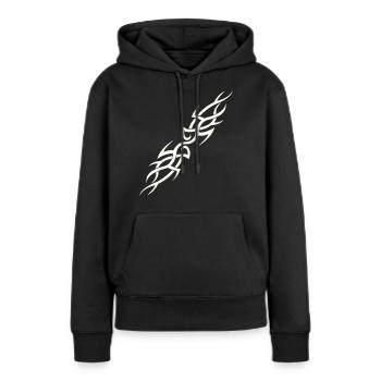 tribal - Sweat à capuche Premium bio Femme - noir - Devant - Julia (174cm)