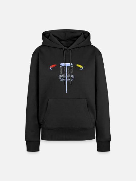Disc Golf Frisbee - Frauen Premium Bio Hoodie - Schwarz