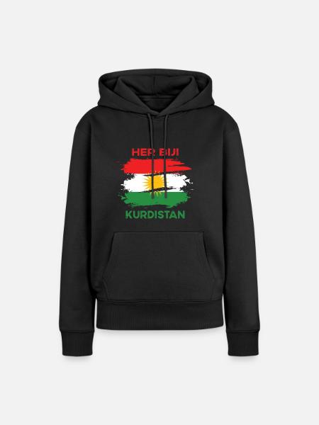 Kurdistan - Dame Premium hoodie, økologisk bomuld - sort