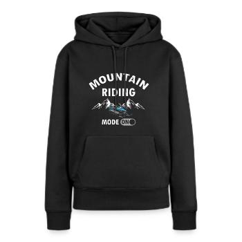 Motoneige et Skidoo Design - Sweat à capuche Premium bio Femme - noir - Devant - Julia (174cm)