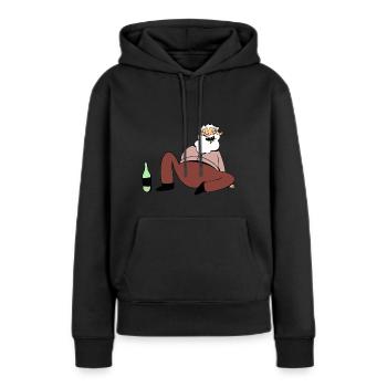 Lustiger Alkoholiker - Frauen Premium Bio Hoodie - Schwarz - Vorne - Julia (174cm)