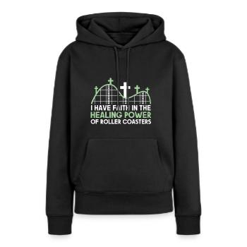 Roller Coaster Amusement Park Amusement Park - Women’s Premium Organic Hoodie - black - Front - Julia (174cm)