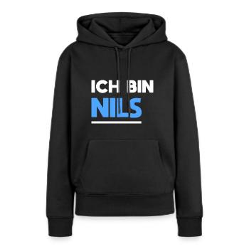 Nils Name Spruch für stolze Nils - Frauen Premium Bio Hoodie - Schwarz - Vorne - Julia (174cm)