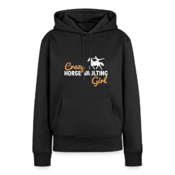 Conception de voûte et conception de chevaux de voûte - Sweat à capuche Premium bio Femme - noir - Devant - Julia (174cm)